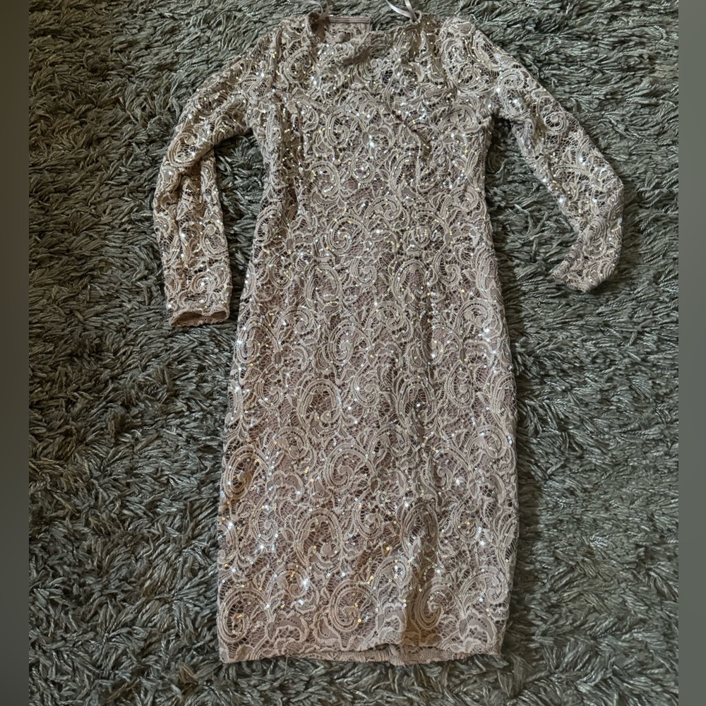 Beautiful rose gold glitter party dress